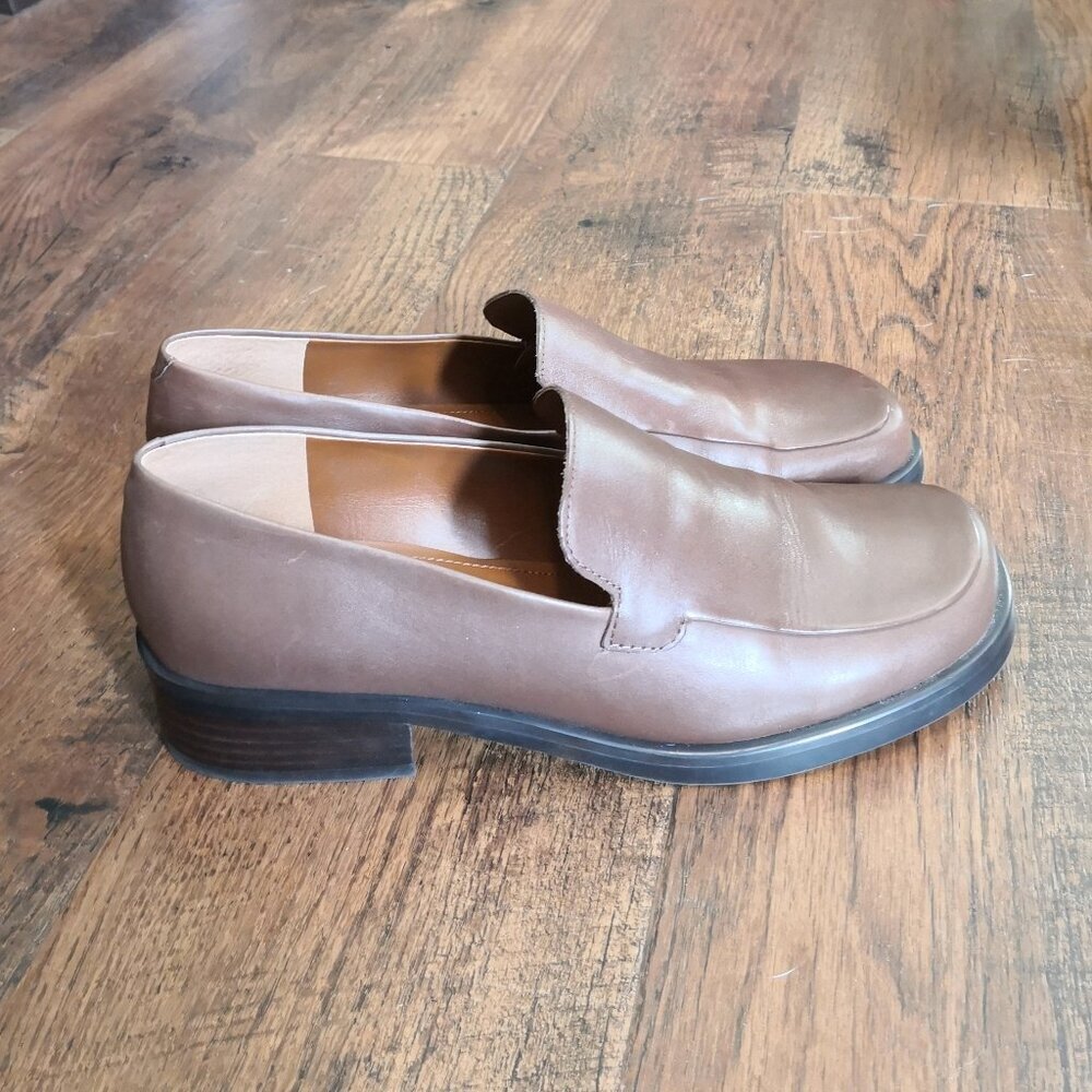 Franco Sarto Bocca Loafer‎ Oxford Brown Leather Size 9.5M